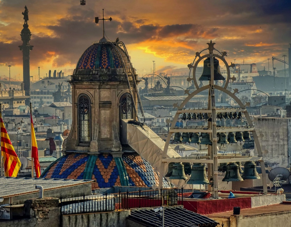 Barcelona Neighborhood Map with Landmarks