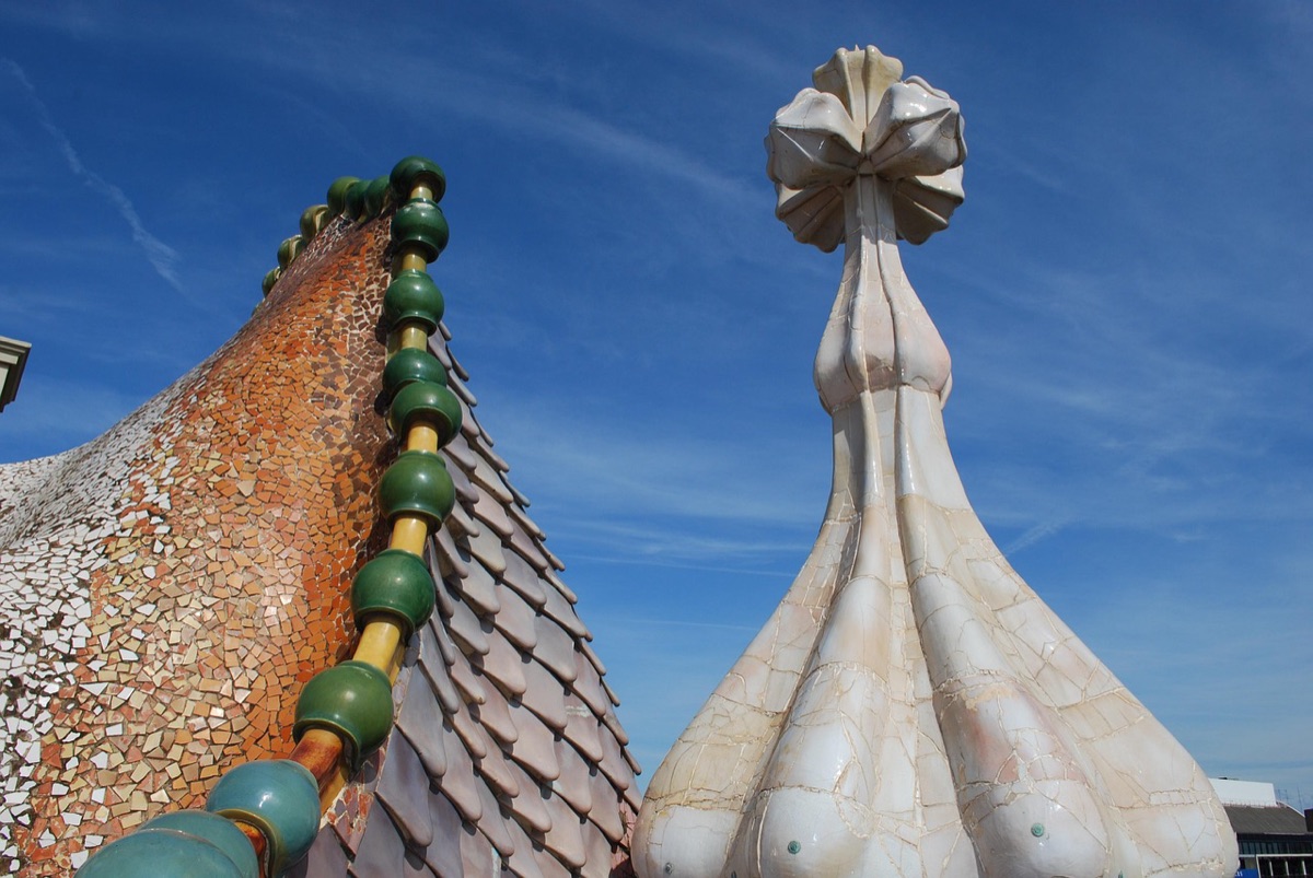 Détails d'un bâtiment de Gaudí