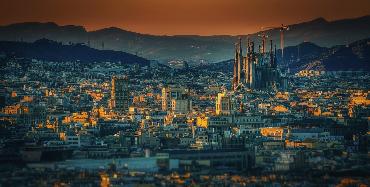 Sagrada Família exterior view in Barcelona